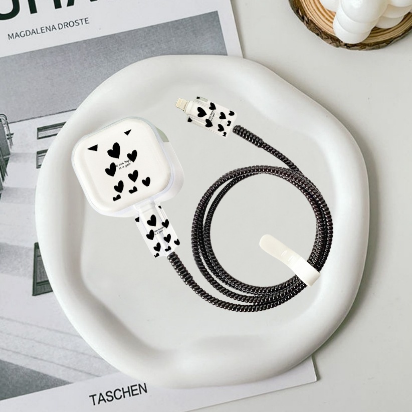 블랙 잉글리시 러브 [5종세트-큰머리1-작은머리2-보호로프1-스트랩1]