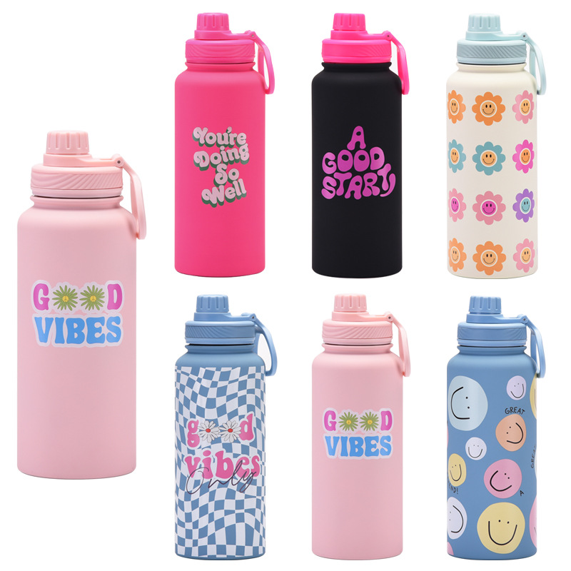 Casual Cute Letter 201 Stainless Steel 304 Stainless Steel Thermos Cup 1 Piece display picture 1