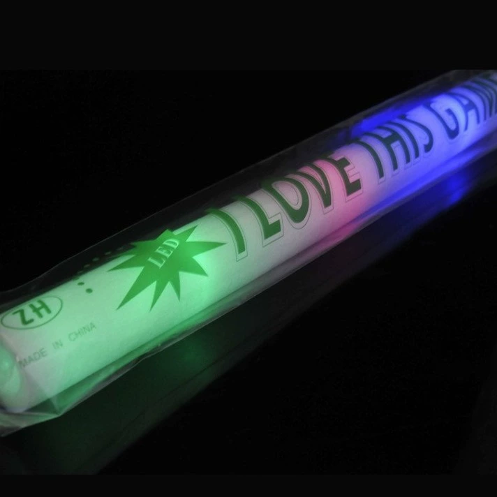 Sponge colorful flashing light stick from foam, 40 cm