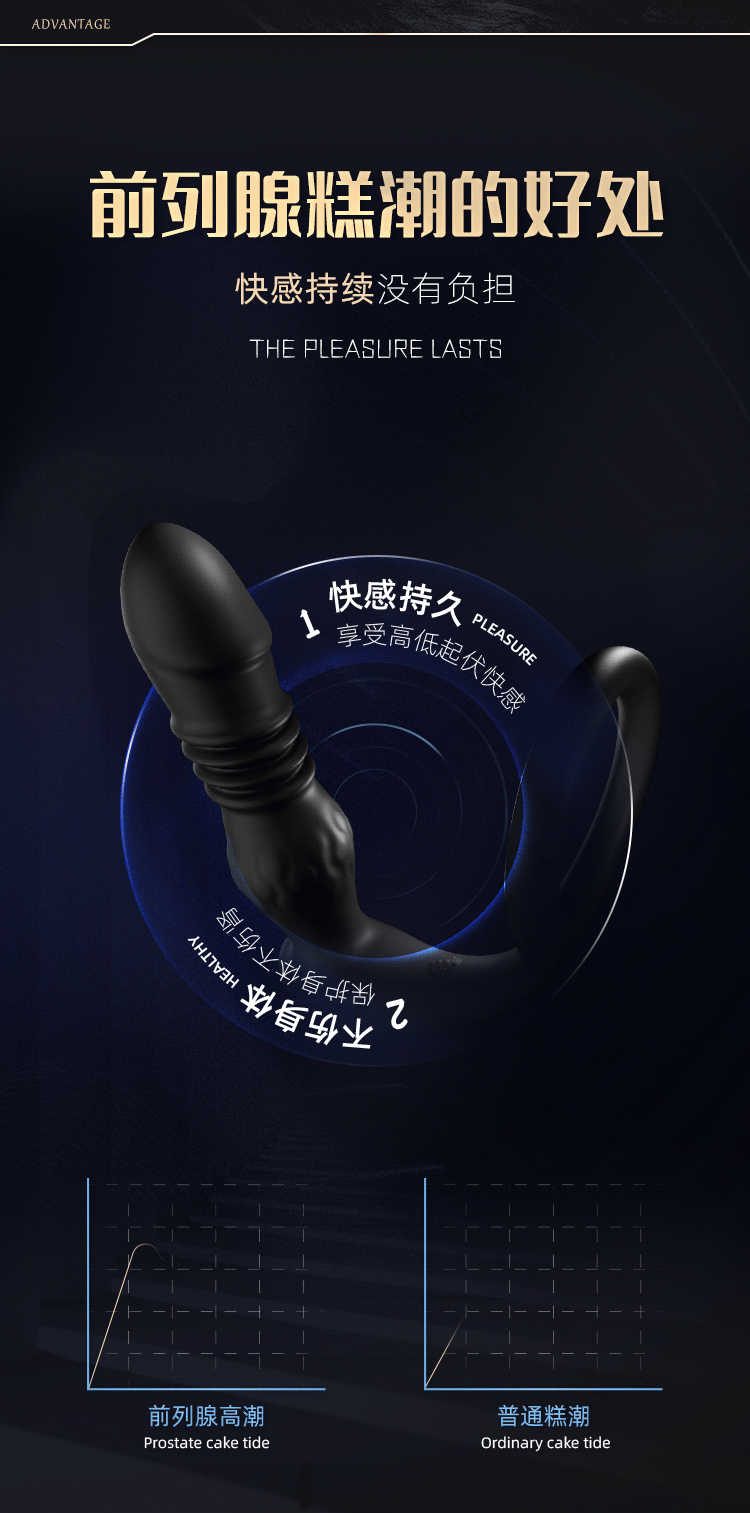 Remote Control Retractable Prostate Massager Wearable Silicone Anal Plug — detail image 8