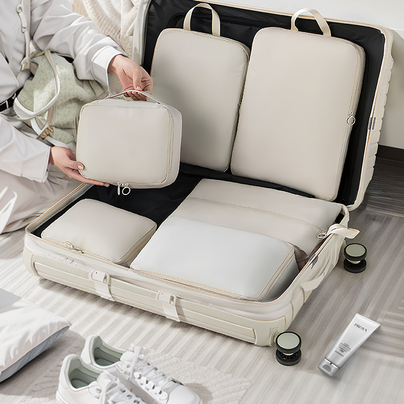 Light Luxury Home Travel Multifunctional Storage Bag Memory Fabric Luggage Clothing Storage and Organization 6-Piece Set Shoes 
