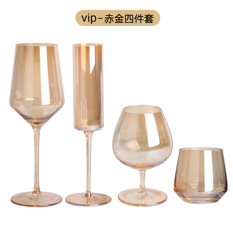 Bar VIP exclusiva copa de vino Luz de lujo de gama alta VIP vino conjunto blanco copa de vino cóctel copa de vino tinto traje de copa de vino