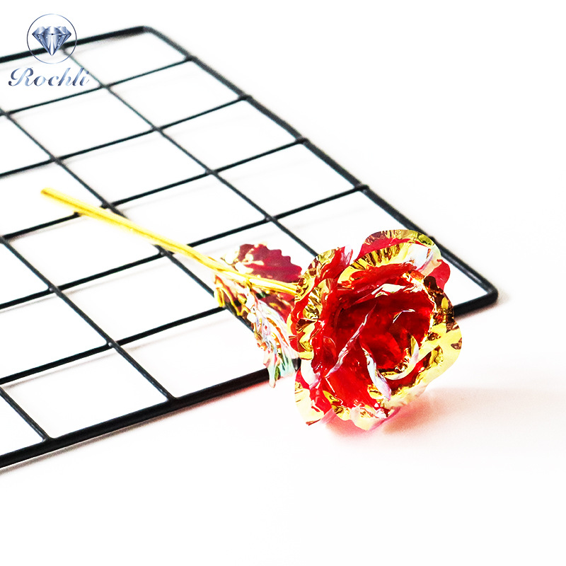 廠家直銷仿24K金箔花鐳射花夜光彩金花母親節康乃馨節日禮物批發