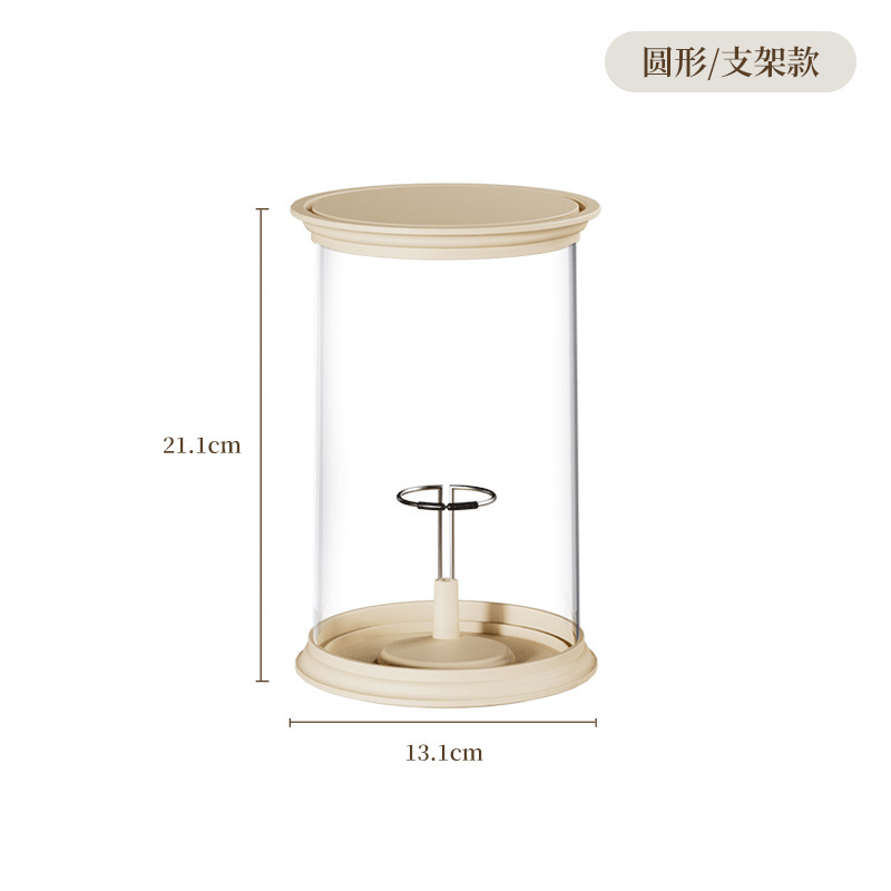罗马柱形手办展示盒收纳盒可叠加盒透明拉布布毛绒玩偶防尘展示架|undefined