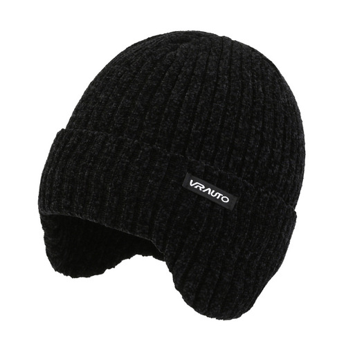 Winter Hat for Men, Thick Knit Wool Hat, Snow-Nylon Lined, Fleece Added, Autumn/Winter Outdoor Warm Ear Protection Hat, Cross-Border