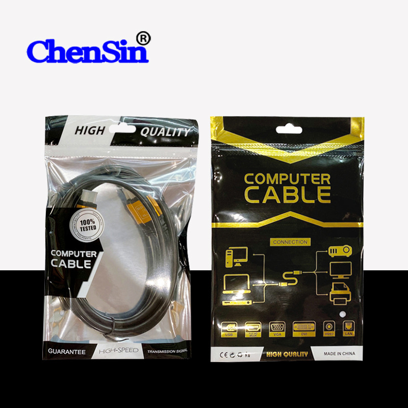 批发现货三角形夹链袋网线包装袋高清线塑料封口袋黑色印刷自封袋