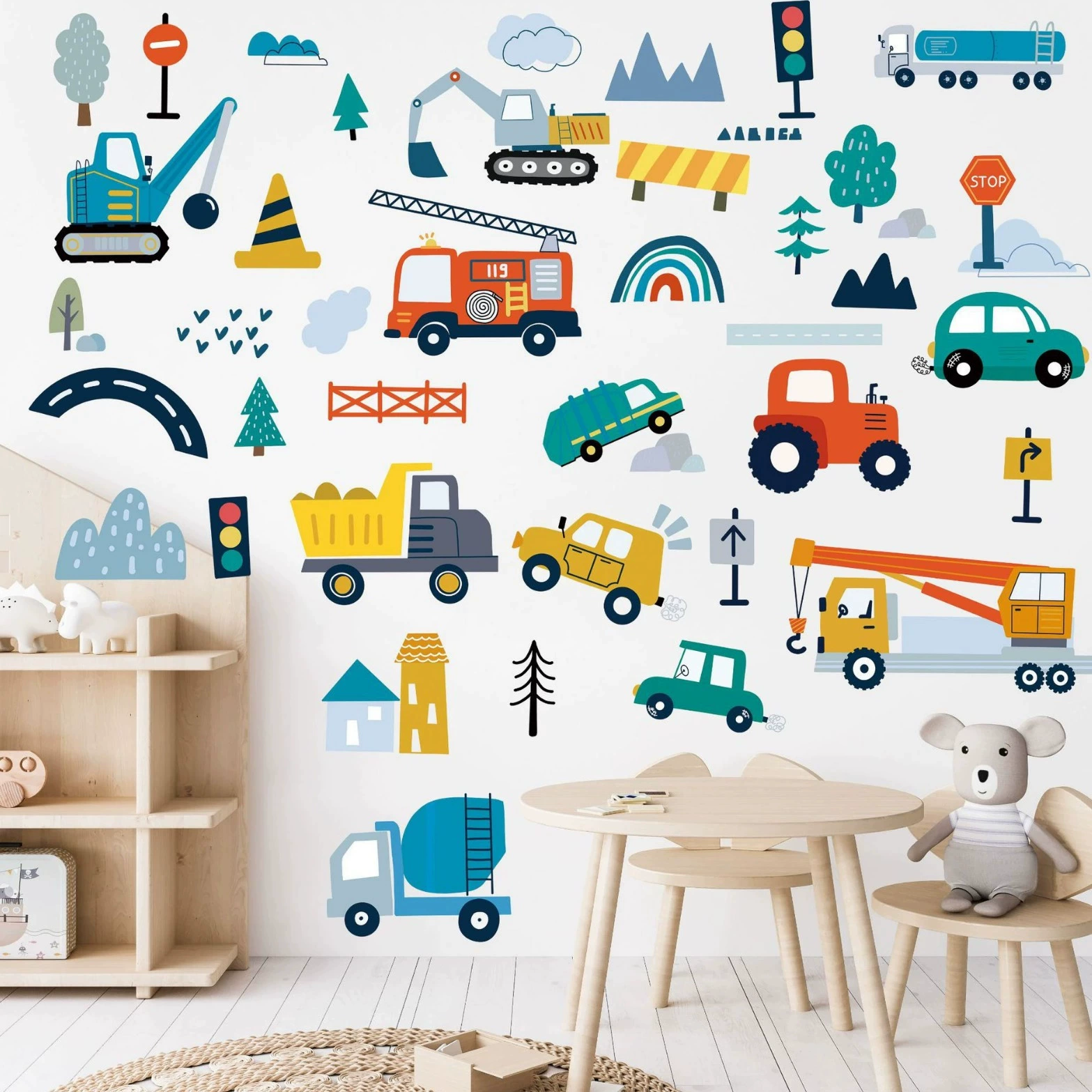 Внешняя торговля красочные наклейки на стену автомобиля детская комната спальня декоративная наклейка роспись ПВХ мультфильм детский сад классная комната