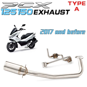 Pcx125 150 üçün modifikasiya edilmiş paslanmayan polad düz karbon lifli qabaq qaz borusu 17-21