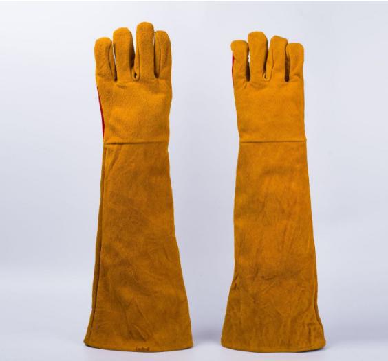 크기: 프리 사이즈; 색상: 노란색 다크 브라운 장갑