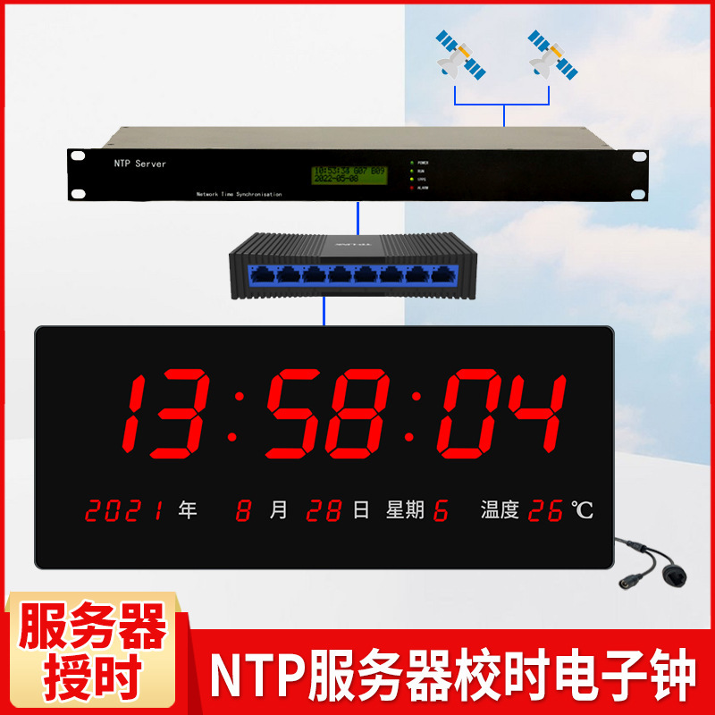 Hechuang LED タイミング電子時計ネットワーク時計 NTP サーバー POE 電源標準試験室壁時計 HEC10|undefined