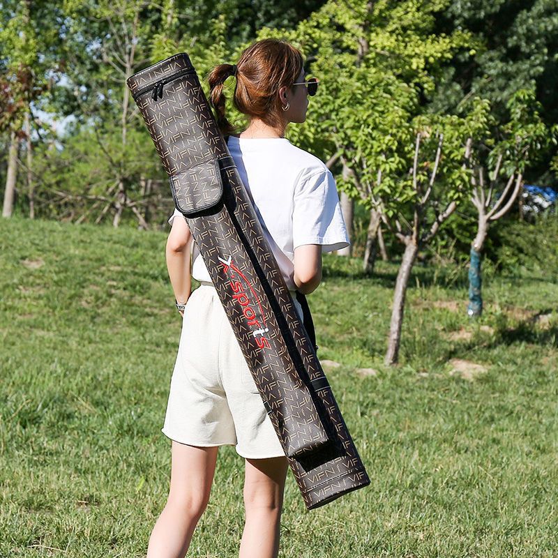 1.25 1.35 metros de cáscara dura caña de pesca empaque luya varilla empaque barril con bolsillo multifuncional fábrica de bolsa de pesca de gran capacidad