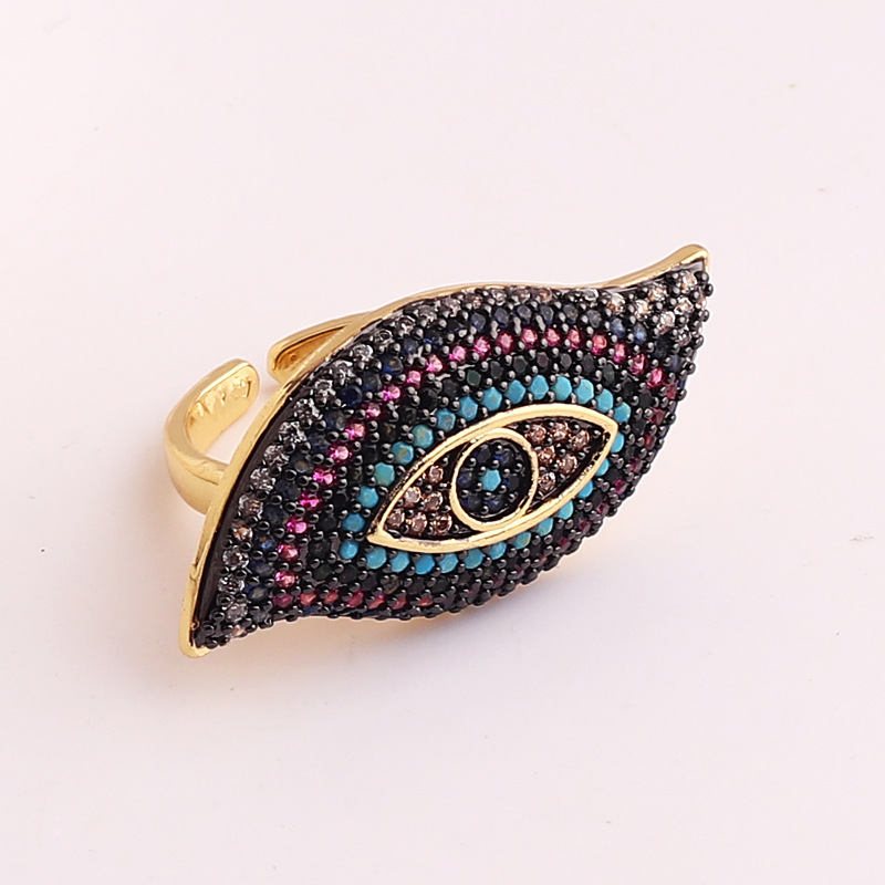 INS Style Geometric Copper Plating Rings 1 Piece