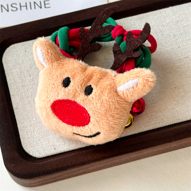 20g Weight Hair Tie Hair Accessories Type 1 Piece Quantity Holiday, Festival Occasion Flannel Material Christmas Festival Christmas Tree, Santa Claus, Elk Pattern Women's Gender Cute Style Christmas Cute Women's Christmas Tree Santa Claus Elk Flannel Hair Tie 12