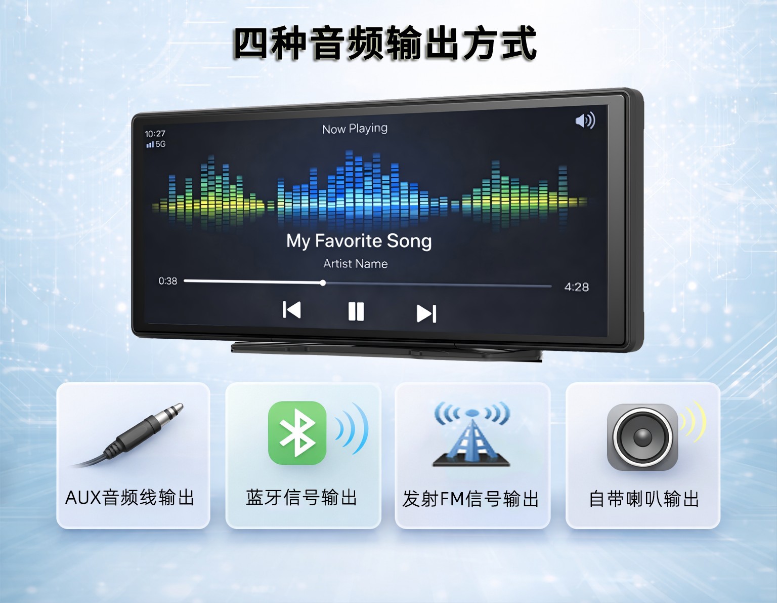 Cross-Border 10.26inch Carplay Smart Screen Convenient Navigation Player Car Screen Projection Dash Cam