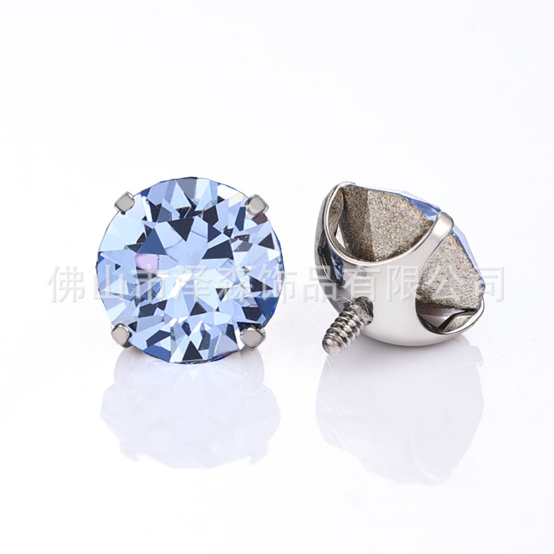 Zesen F136 Titanium Alloy Lip Piercing Labret Stud Round Bottom Swaro Lip Nail for Ear Bone detail image 16