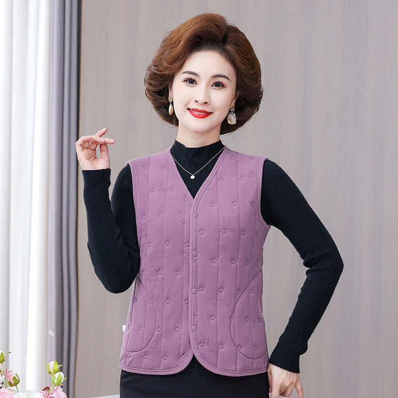 Матери среднего и пожилого возраста толстый толстый толстый толстый толстый жилет дамы плечи плечи средний пожилой зимняя бабушка хлопковый жилет