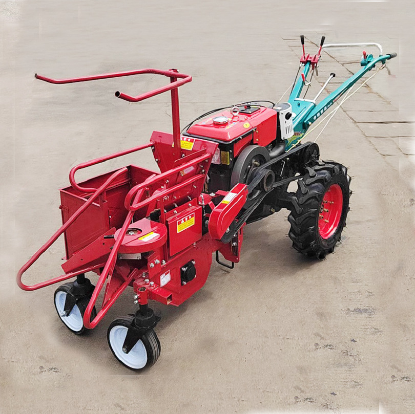 家用小型玉米收割机 手推单行柴油玉米收获机 农用秸秆粉碎收割机