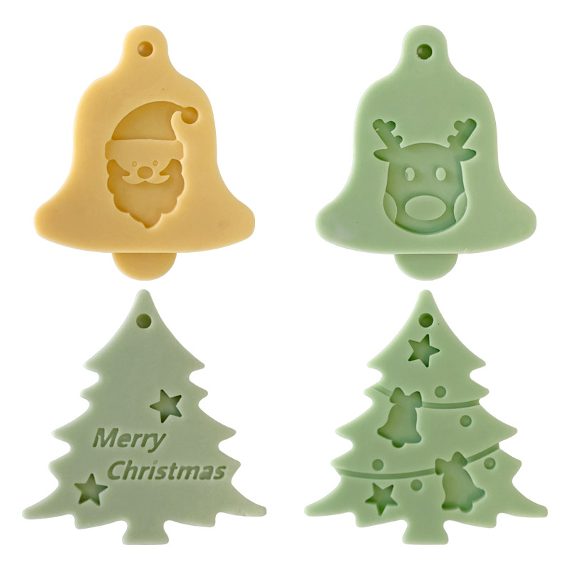 铃铛圣诞树 - 白底