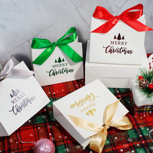 Merry Christmas candy box Christmas gift box simple fashion gift bag cross border hot sale