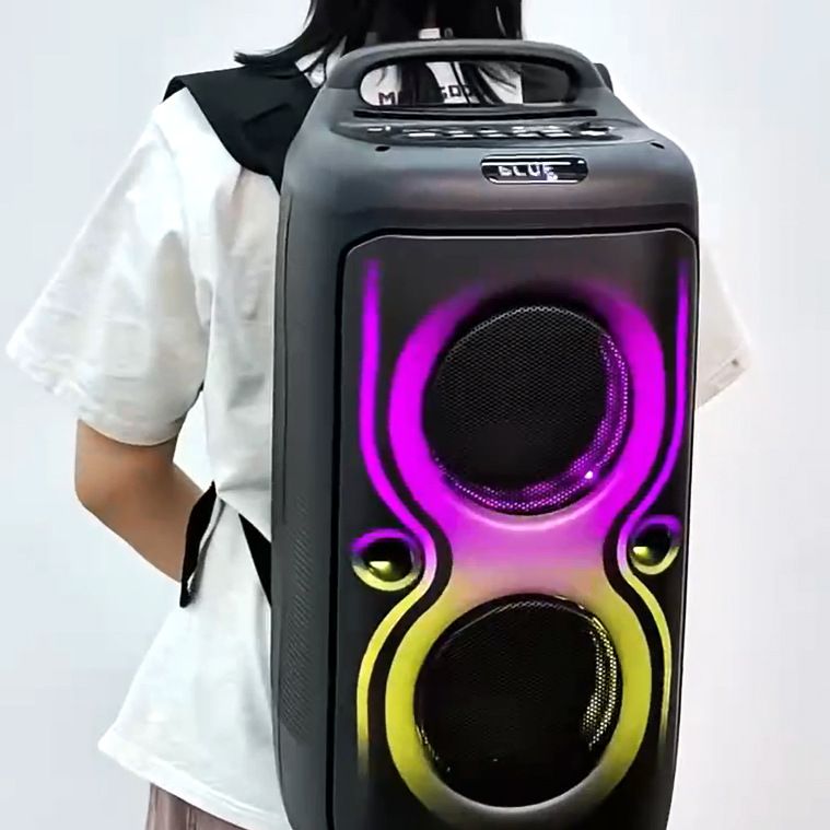Audio de baile cuadrado Altavoz de correa de triple frecuencia portátil de canción Bluetooth K inalámbrica de alta potencia para exteriores
