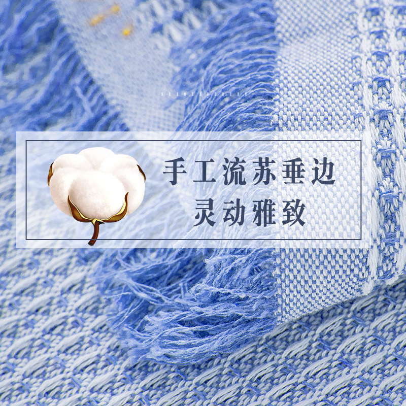 Fotografía Fondo paño azul ins fotografía decorativa colgando puesto comida mantel apoyos paño blanco postre paño de picnic