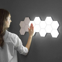亚马逊2020触摸感应蜂巢灯时尚个性气氛灯组合装饰led量子灯