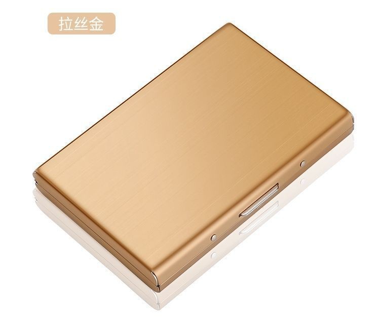 新款防盗便携金属卡包男高档多功能防磁不锈钢卡包卡盒银行卡套包|undefined