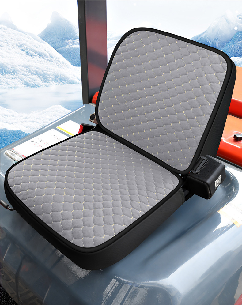 New excavator forklift winter seat cover forklift engineering vehicle agricultural vehicle general warm short plush seat cover cross-border