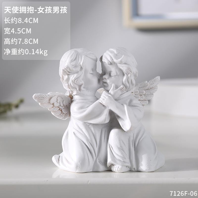 American girl angel statue resin decoration desktop mini decoration wedding supplies couple doll decoration 