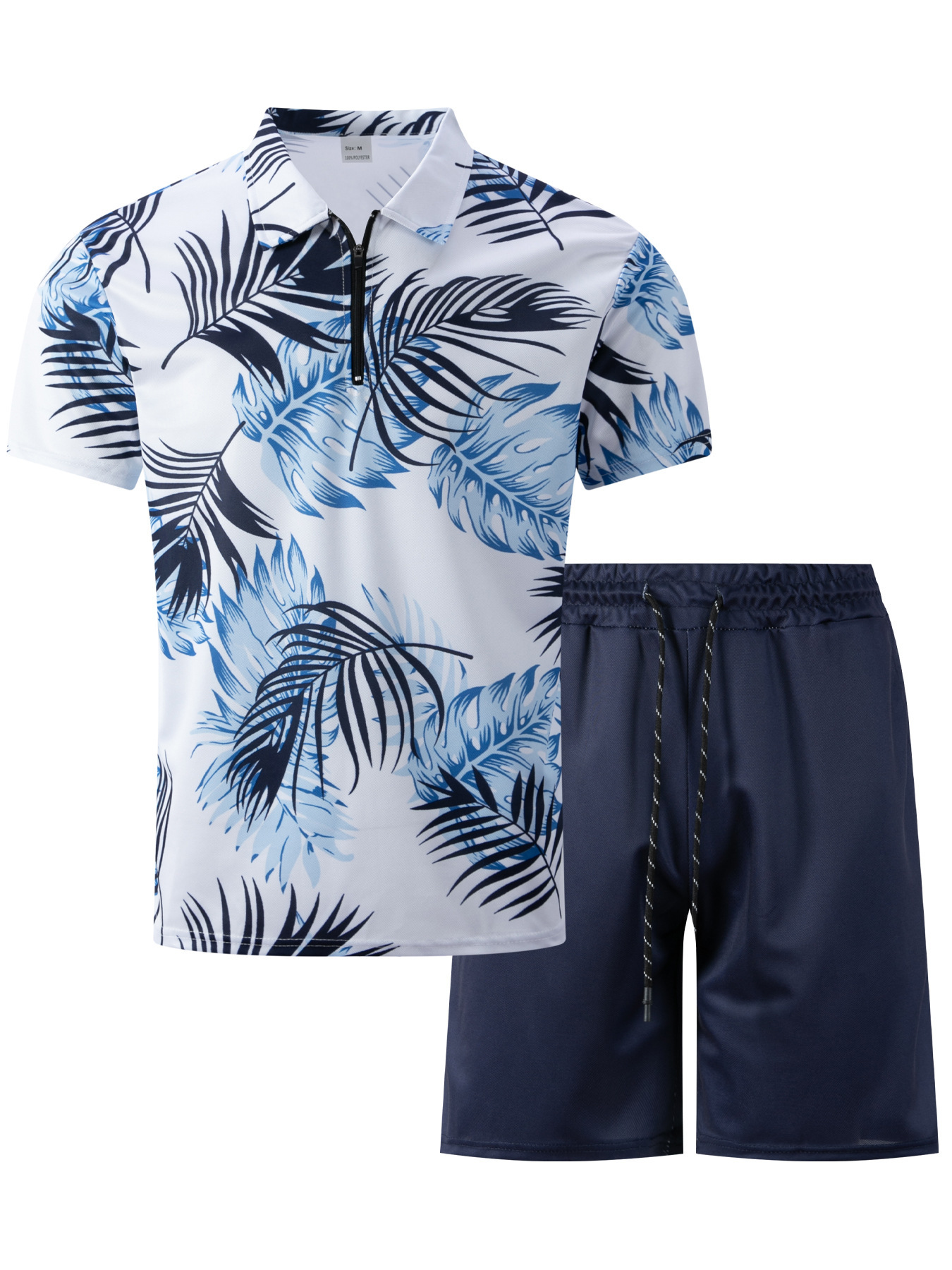 Conjunto de polo e calções de homem secagem rápida casual_voghion.com