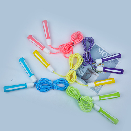 6221 Factory Direct Supply Hexagonal Jump Rope for Fitness Competition, Children's Rubber Handle, Fun Pencil-Shaped Jump Rope