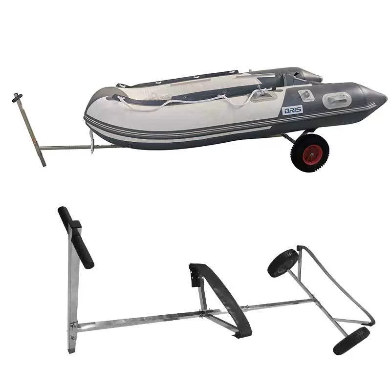 充气艇拖车304不锈钢材质充气船橡皮艇皮划艇铝合金搬运车便携