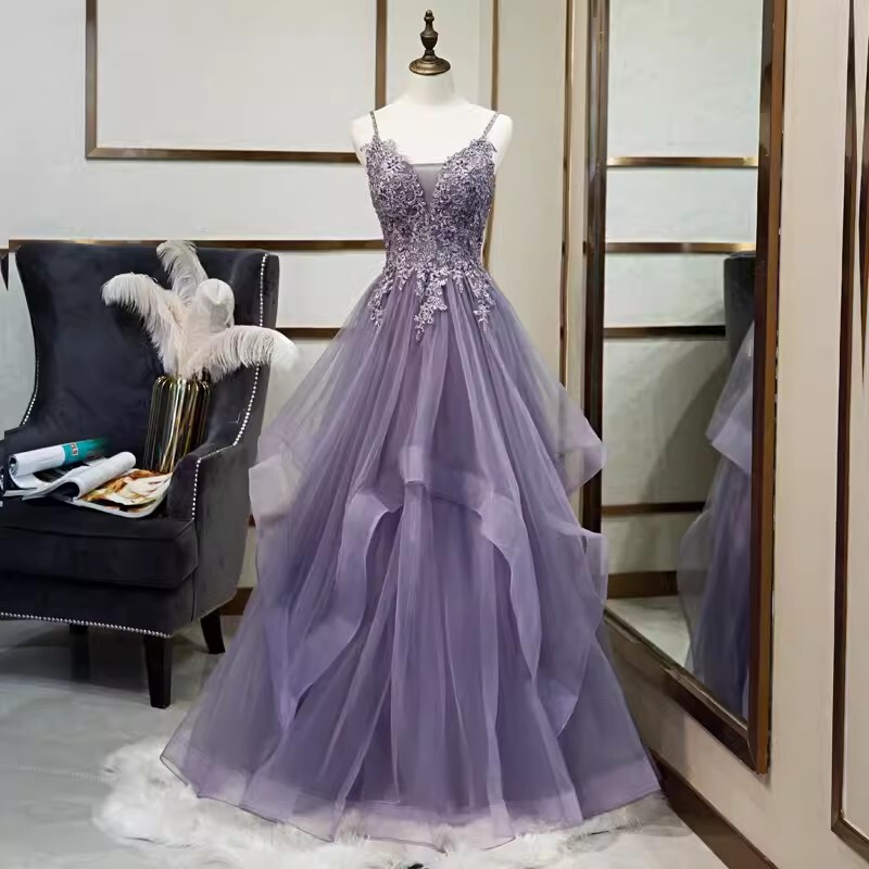 Amazon evening dress new banquet long formal dress V-neck sling dress original shipment Amazon evening dress new banquet long formal dress V-neck sling dress original shipment