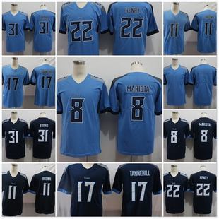 Titans legendary second-generation embroidered football jersey jersey jersey 31 vintage training suit T-shirt 22 fans elite version