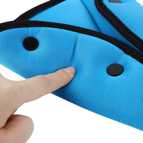 汽车三角固定器柔软布防勒可折叠款按扣式儿童护肩安全带固定器