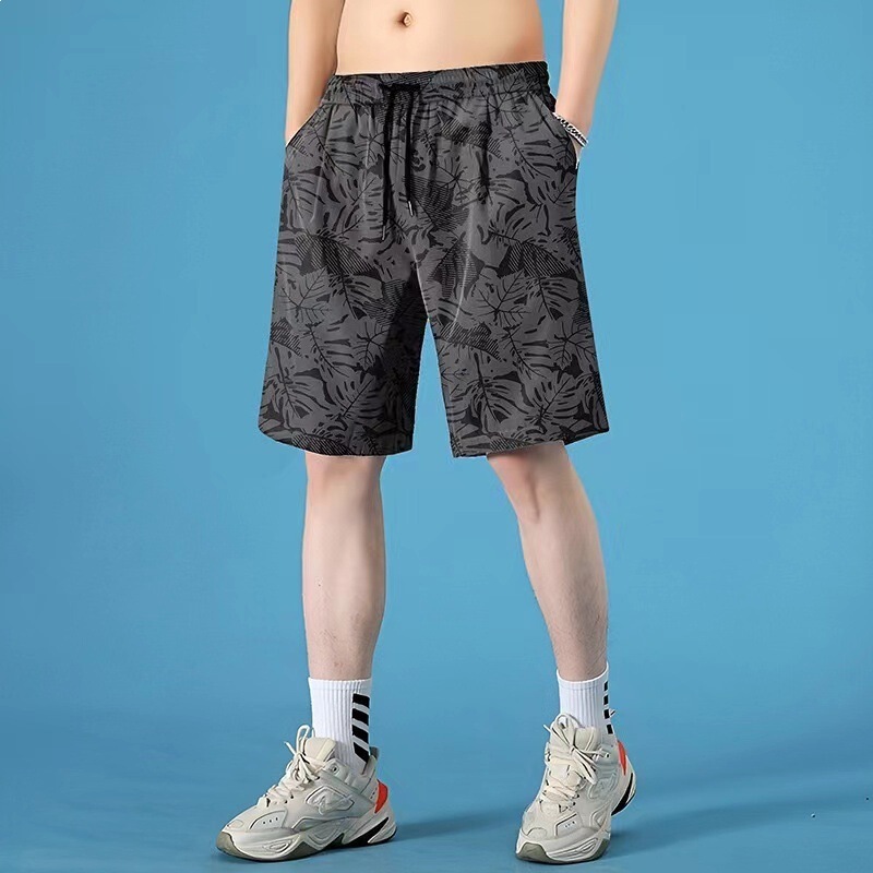 Men's Summer Loose Basketball Casual Shorts, Trendy Brand Ice Silk Mesh Five-Point Mid-Length Pants for Outdoor Wear Men's Summer Loose Basketball Casual Shorts, Trendy Brand Ice Silk Mesh Five-Point Mid-Length Pants for Outdoor Wear
