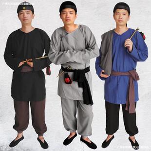 清末民初服装民国时期农民演出服晚清农村衣服百姓古装清朝表演装-阿里巴巴