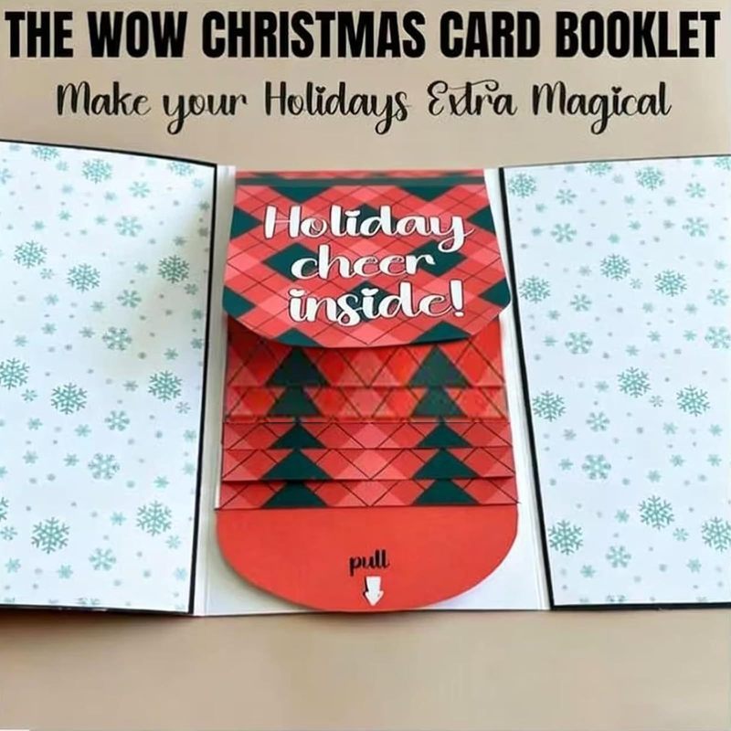 Handmade Waterfall Christmas Gift Card Booklet|undefined
