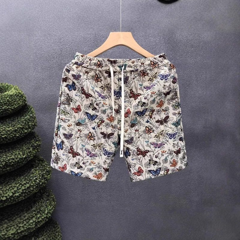 Summer Foreign Trade Beach Pants Men's Quick-drying Fashion All-match Beach Surfing Printed Butterfly Shorts Men's Five-point Pants Summer Foreign Trade Beach Pants Men's Quick-drying Fashion All-match Beach Surfing Printed Butterfly Shorts Men's Five-point Pants