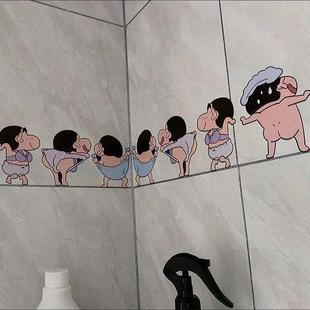 Crayon Small New Cartoon Stickers Wall Stickers Bathroom Toilet Toilet Tile Home Stickers Toilet Waterproof Stickers