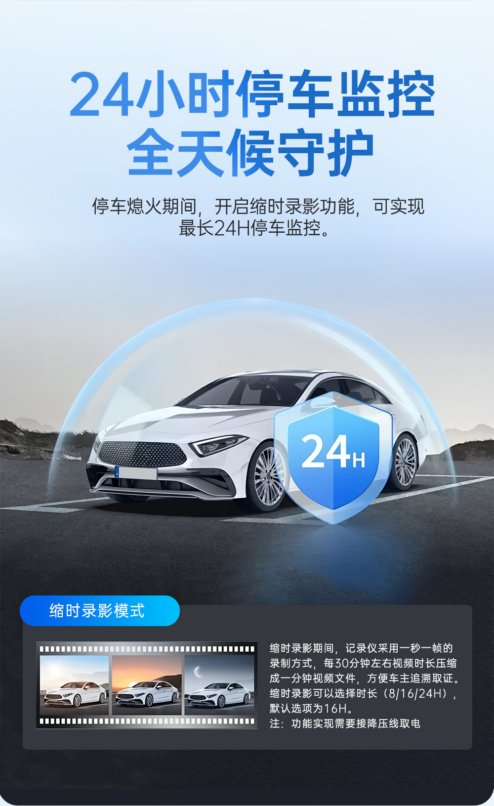 New Cross-Border Model Dash Cam with High-Definition 4K Front and Rear Dual Recording, 24-Hour Parking Monitoring, Wifi Camera, and Motion Detection