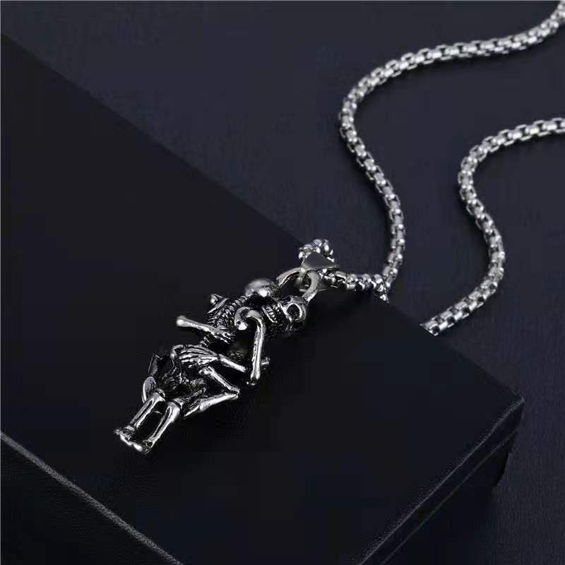 Fashion Pentagram Lion Alloy Titanium Steel Stoving Varnish Pendant Necklace 1 Piece display picture 27