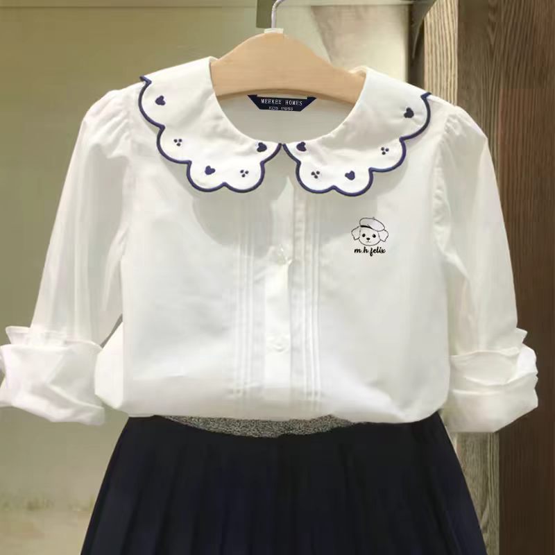 Little Bear children's clothing, spring and autumn, girls' long-sleeved shirt PCBA92341M, dropshipping available.