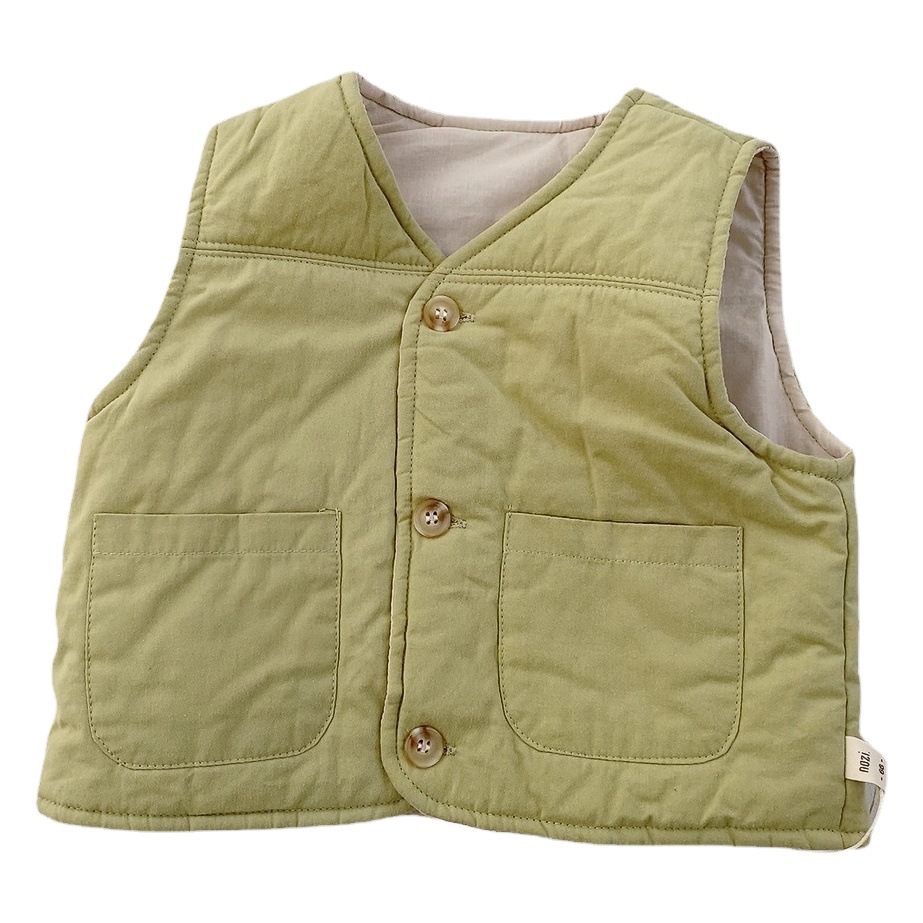 Chaleco de otoño e invierno para niños ins bebé estilo coreano ropa para niños Chaleco de bebé Chaleco de color sólido chaleco ropa de otoño e invierno
