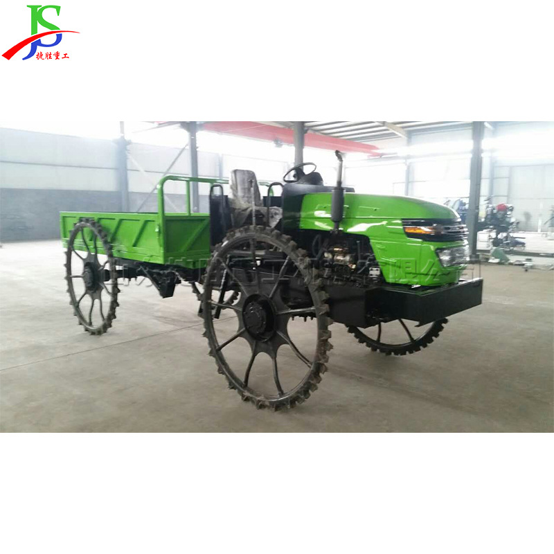 Máquina de transporte de plántulas de campo de arroz con tracción en las cuatro ruedas fertilizante de campo de arroz pulverización medicina y transporte de granos máquina todo en uno pequeña máquina de transporte de maní de maíz