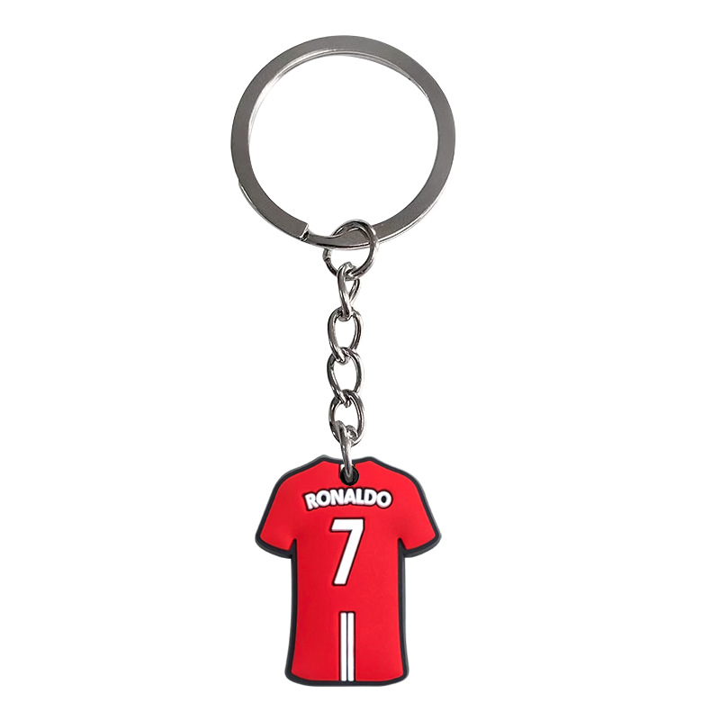 Keychain de fútbol DIY mochila colgante accesorios de llaver bolsas de PVC accesorios de bolsas de goma blanda temu