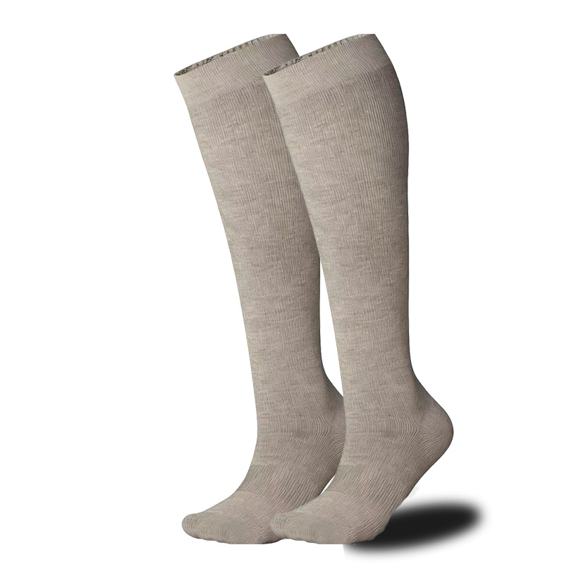 Bamboo fiber compression socks for sports, fitness, color-blocked, breathable, compression running