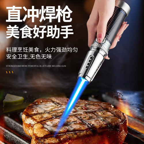 Cross-border outdoor barbecue flame gun handheld baking household igniter personalized cigar lighting direct welding gun lighter