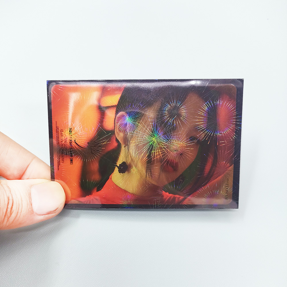 Venta al por mayor láser estrellado 20 película de tarjeta de seda color esmerilado Tarjeta de dos capas cubierta de la tarjeta de película transparente de doble capa película de la tarjeta palomitas de maíz