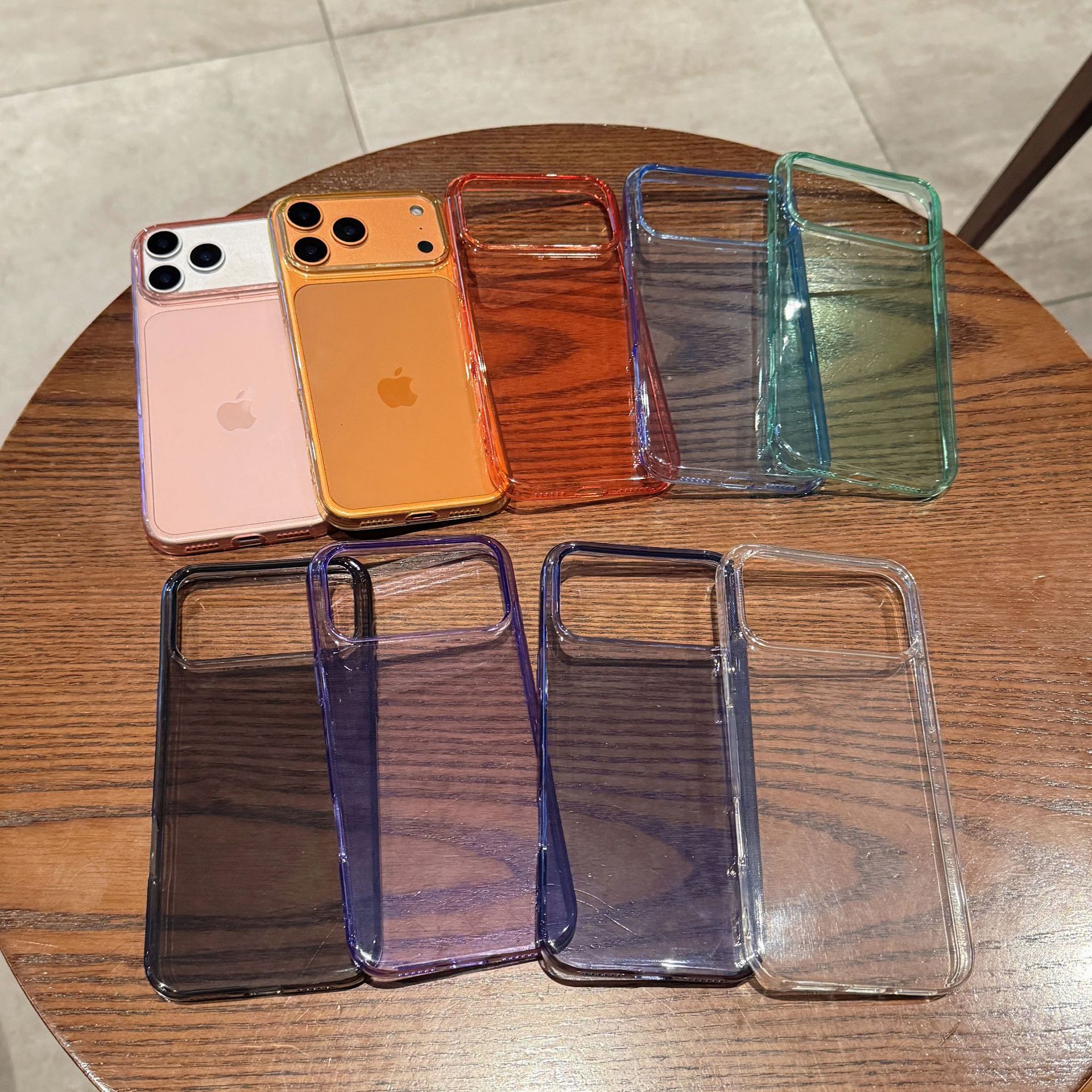 Aplicable para iphone17pro gran agujero tpu grueso caso suave 16pro manzana 16promax caso transparente